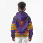 Haiti Kid Hoodie Choeblack Dashiki Style Blue Color