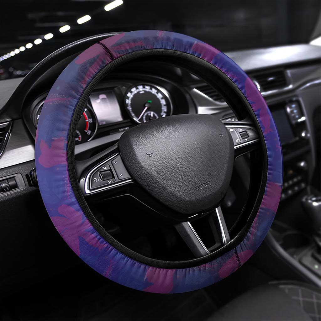 Haiti Steering Wheel Cover Choeblack Dashiki Style Blue Color