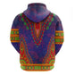 Haiti Zip Hoodie Choeblack Dashiki Style Blue Color