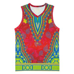 Haiti Basketball Jersey Choeblack Dashiki Style Red Color LT03