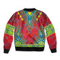 Haiti Bomber Jacket Choeblack Dashiki Style Red Color