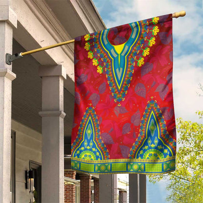 Haiti Garden Flag Choeblack Dashiki Style Red Color