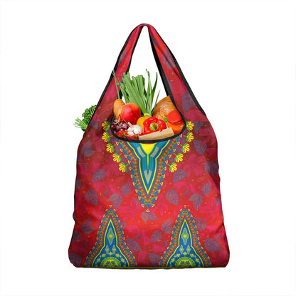 Haiti Grocery Bag Choeblack Dashiki Style Red Color