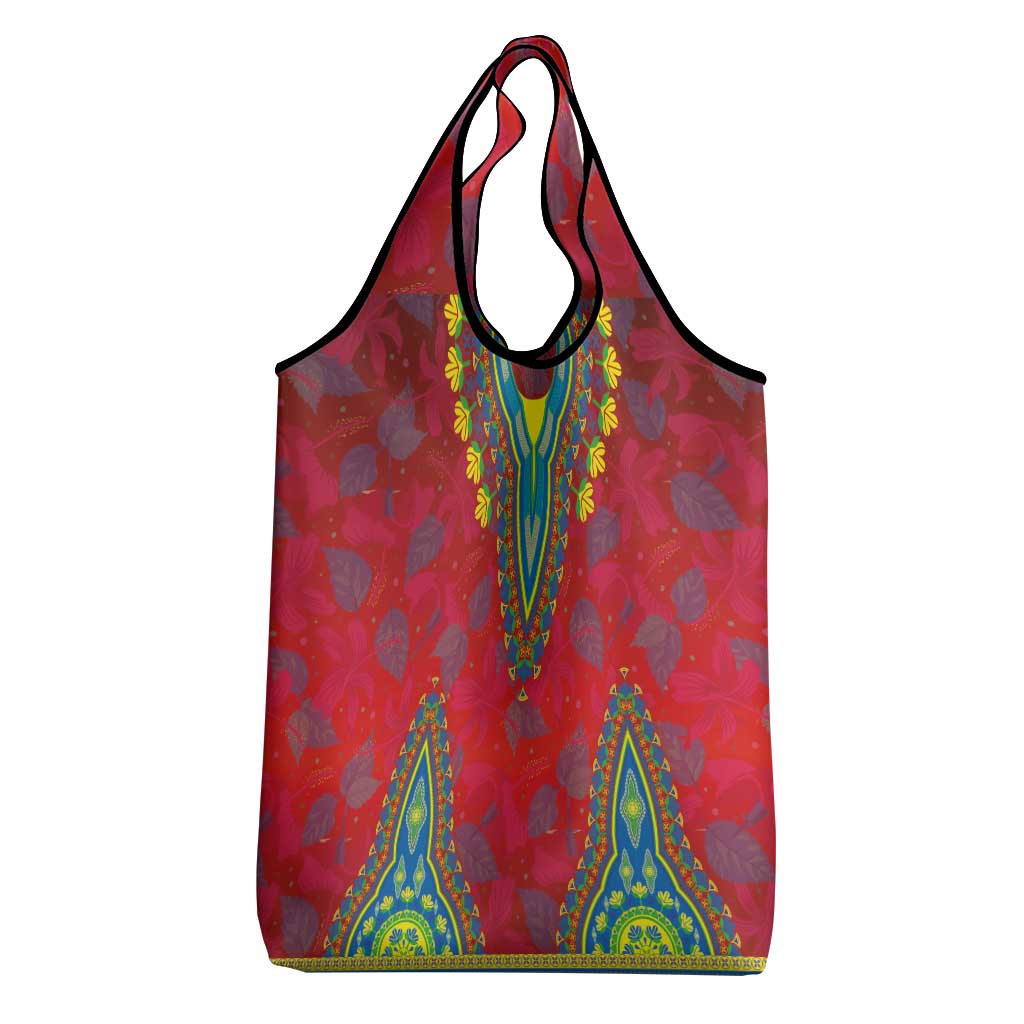 Haiti Grocery Bag Choeblack Dashiki Style Red Color