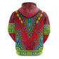 Haiti Hoodie Choeblack Dashiki Style Red Color