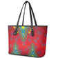 Haiti Leather Tote Bag Choeblack Dashiki Style Red Color