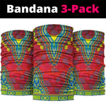 Haiti Neck Gaiter Choeblack Dashiki Style Red Color LT03
