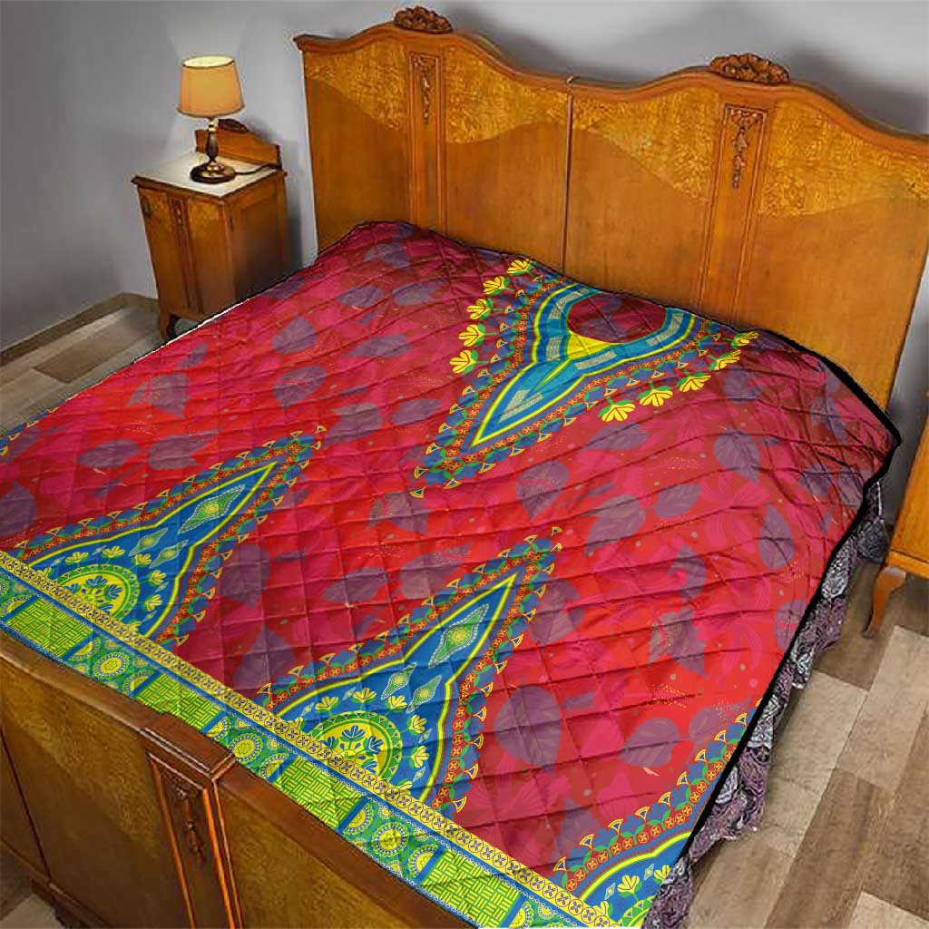 Haiti Quilt Choeblack Dashiki Style Red Color