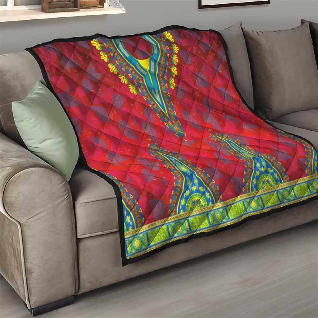 Haiti Quilt Choeblack Dashiki Style Red Color
