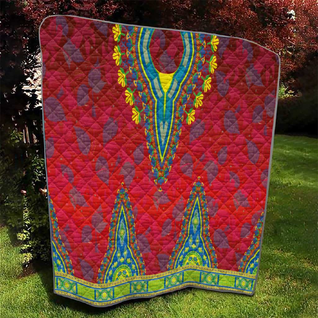 Haiti Quilt Choeblack Dashiki Style Red Color