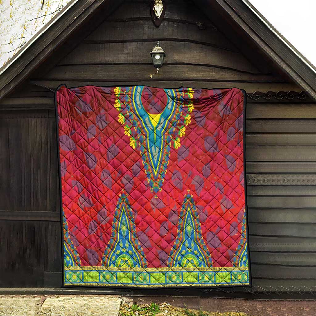 Haiti Quilt Choeblack Dashiki Style Red Color
