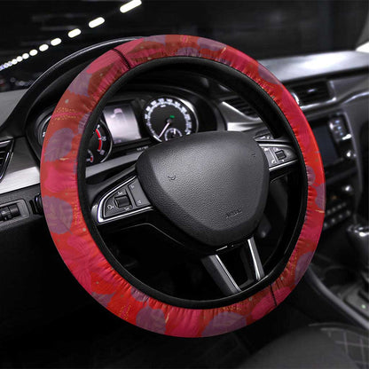 Haiti Steering Wheel Cover Choeblack Dashiki Style Red Color