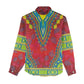Haiti Women Casual Shirt Choeblack Dashiki Style Red Color