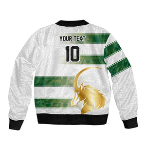 Custom Zimbabwe Rugby Champions of Africa Bomber Jacket The Gold Sables Version - African Pride