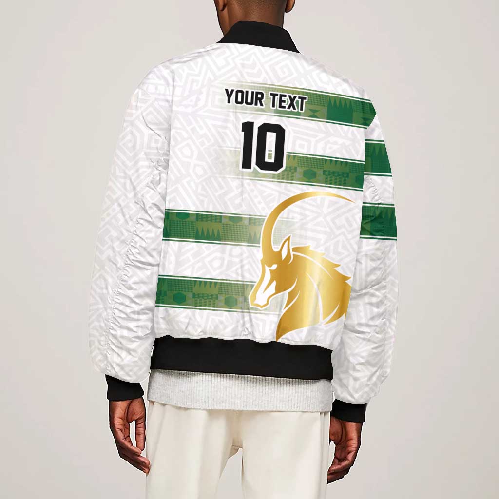 Custom Zimbabwe Rugby Champions of Africa Bomber Jacket The Gold Sables Version - African Pride