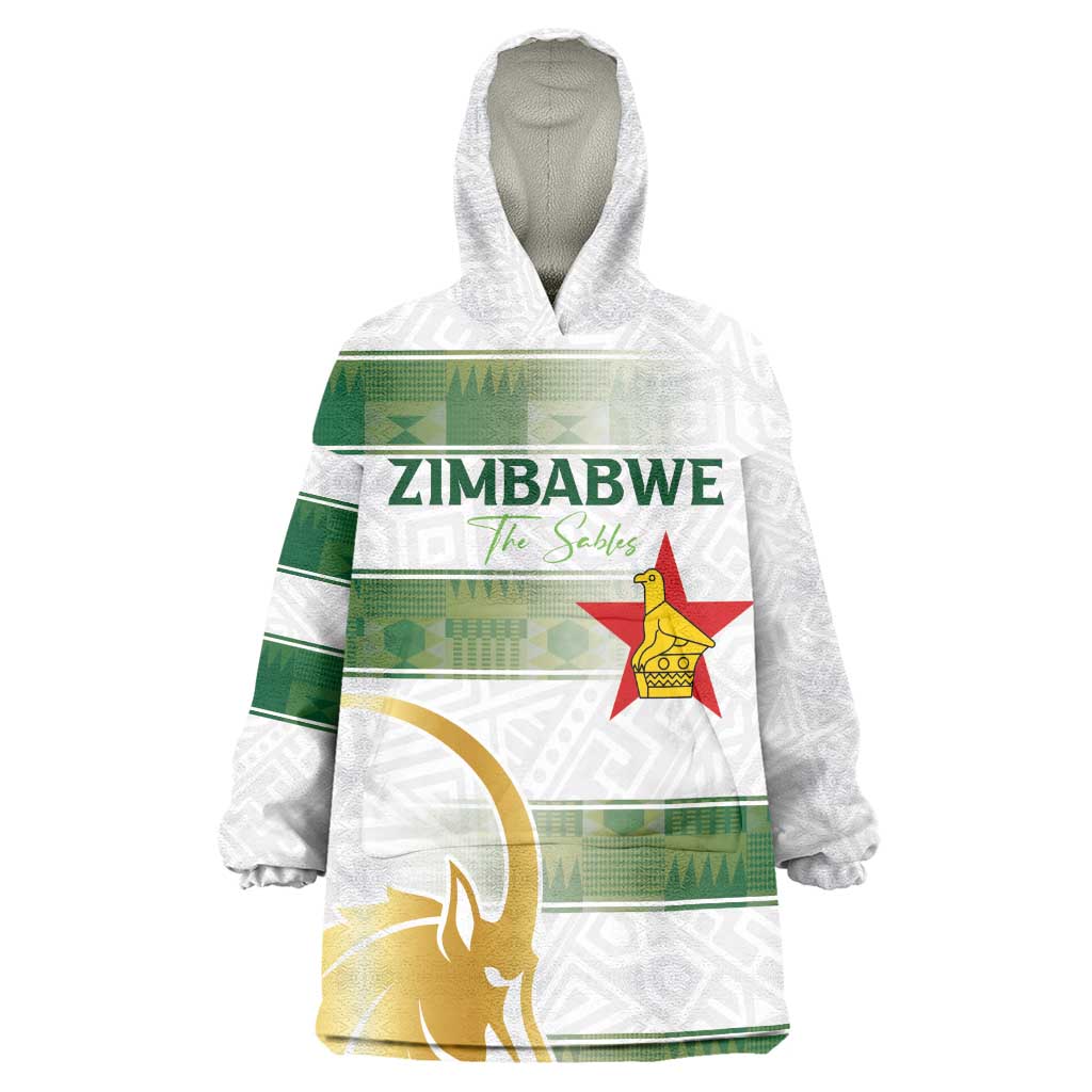 Custom Zimbabwe Rugby Champions of Africa Kid Wearable Blanket Hoodie The Gold Sables Version - African Pride