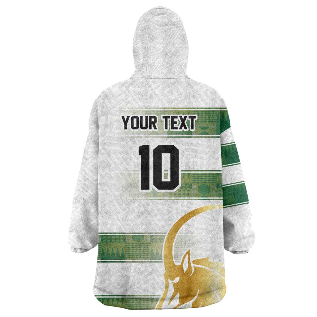 Custom Zimbabwe Rugby Champions of Africa Kid Wearable Blanket Hoodie The Gold Sables Version - African Pride