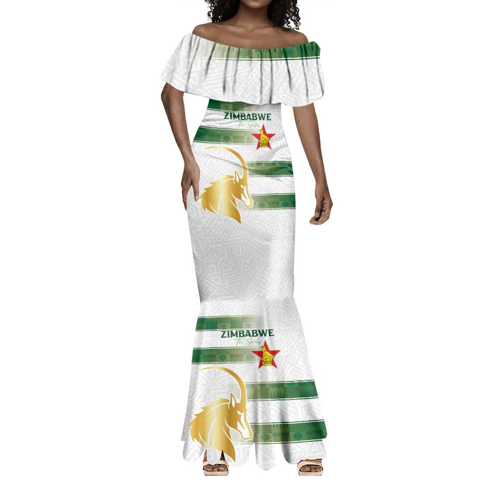 Custom Zimbabwe Rugby Champions of Africa Mermaid Dress The Gold Sables Version - African Pride