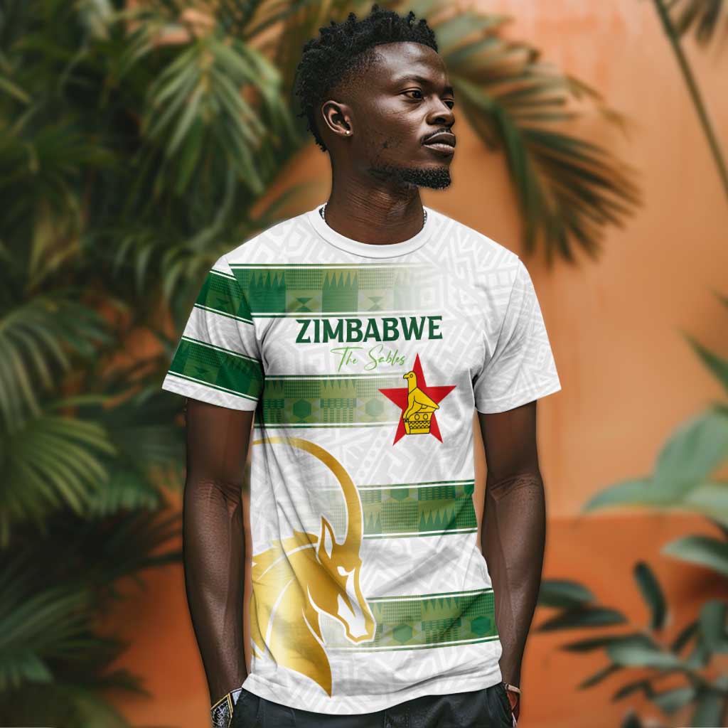 Custom Zimbabwe Rugby Champions of Africa T shirt The Gold Sables Version - African Pride