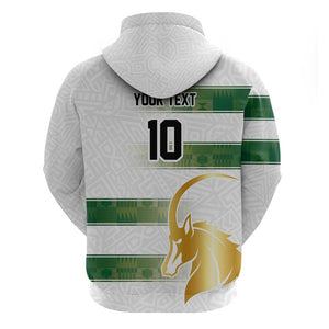 Custom Zimbabwe Rugby Champions of Africa Zip Hoodie The Gold Sables Version - African Pride