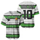 Custom Zimbabwe Rugby Baseball Jersey Geometric Chevron Wall Motif Stripes Style