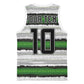 Custom Zimbabwe Rugby Basketball Jersey Geometric Chevron Wall Motif Stripes Style