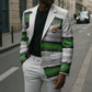 Custom Zimbabwe Rugby Blazer Geometric Chevron Wall Motif Stripes Style