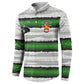 Custom Zimbabwe Rugby Button Sweatshirt Geometric Chevron Wall Motif Stripes Style