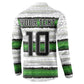 Custom Zimbabwe Rugby Button Sweatshirt Geometric Chevron Wall Motif Stripes Style