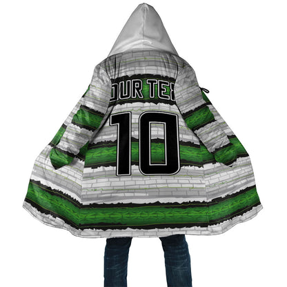 Custom Zimbabwe Rugby Cloak Geometric Chevron Wall Motif Stripes Style