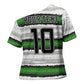 Custom Zimbabwe Rugby Cross Shoulder Shirt Geometric Chevron Wall Motif Stripes Style
