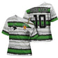 Custom Zimbabwe Rugby Cross Shoulder Shirt Geometric Chevron Wall Motif Stripes Style