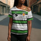 Custom Zimbabwe Rugby Cross Shoulder Shirt Geometric Chevron Wall Motif Stripes Style