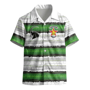 Custom Zimbabwe Rugby Kid Hawaiian Shirt Geometric Chevron Wall Motif Stripes Style