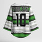 Custom Zimbabwe Rugby Kimono Sleeve Blouse Geometric Chevron Wall Motif Stripes Style