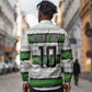 Custom Zimbabwe Rugby Long Sleeve Button Shirt Geometric Chevron Wall Motif Stripes Style