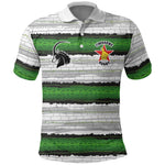 Custom Zimbabwe Rugby Polo Shirt Geometric Chevron Wall Motif Stripes Style