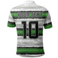 Custom Zimbabwe Rugby Polo Shirt Geometric Chevron Wall Motif Stripes Style