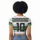 Custom Zimbabwe Rugby Raglan Cropped T shirt Geometric Chevron Wall Motif Stripes Style