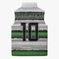 Custom Zimbabwe Rugby Sleeveless Puffer Jacket Geometric Chevron Wall Motif Stripes Style