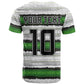Custom Zimbabwe Rugby T shirt Geometric Chevron Wall Motif Stripes Style