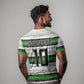Custom Zimbabwe Rugby T shirt Geometric Chevron Wall Motif Stripes Style