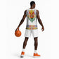 Haiti Flag Basketball Jersey Traditional Dashiki White Color LT03