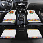 Haiti Flag Car Mats Traditional Dashiki White Color