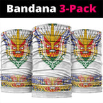 Haiti Flag Neck Gaiter Traditional Dashiki White Color LT03