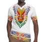 Haiti Flag Rugby Jersey Traditional Dashiki White Color