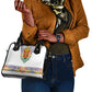 Haiti Flag Shoulder Handbag Traditional Dashiki White Color