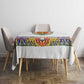 Haiti Flag Tablecloth Traditional Dashiki White Color