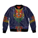 Haiti Flag Bomber Jacket Traditional Dashiki Black Color