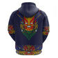 Haiti Flag Hoodie Traditional Dashiki Black Color